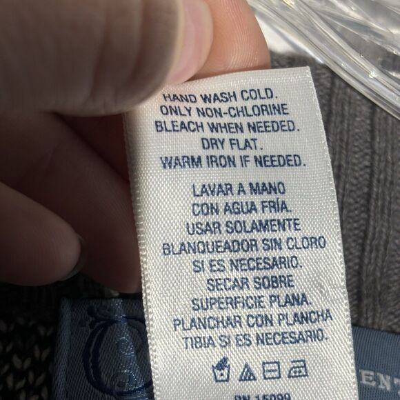 Vintage Classic Elements Argyle Plaid Sweater Size Large Grey Cream And Black - Picture 7 of 7